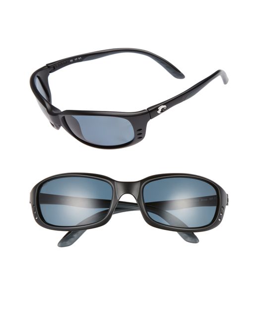 Costa Del Mar Brine Polarized 60Mm Sunglasses Matte Black/