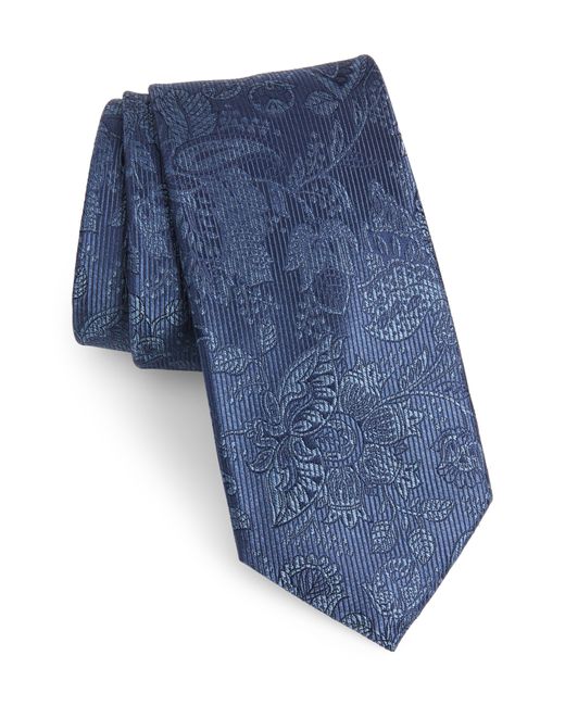 Calibrate Skarn Floral Silk Tie Size Blue