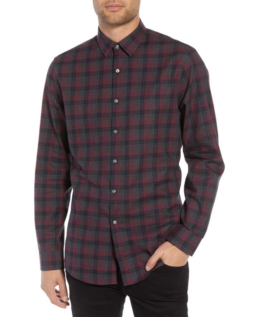 Calibrate Check Flannel Shirt Size X-Large Grey