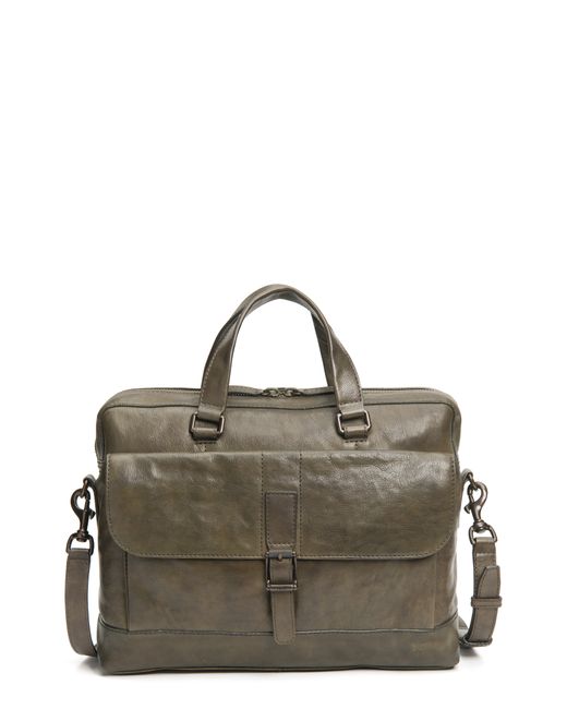 Frye Oliver Leather Briefcase Green