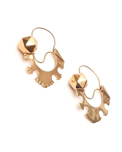 Patou Small brass hoop earrings
