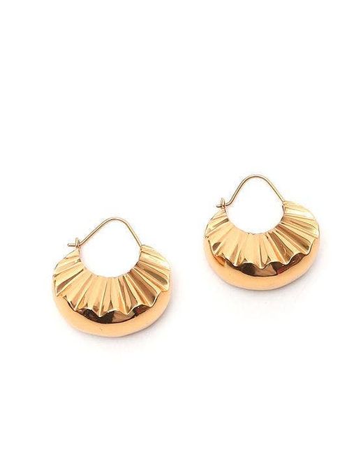 Patou Large citrus brass earrings