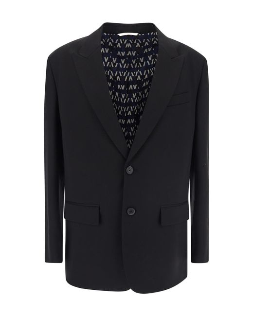Valentino Single-breasted jacket with optical print lining