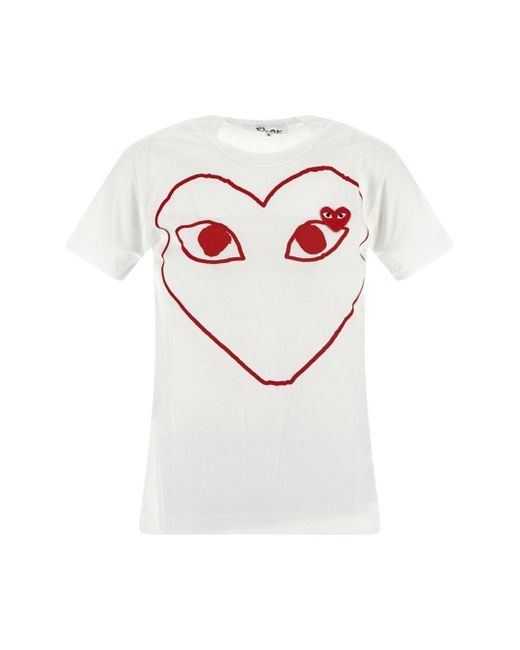 Comme Des Garçons Play Embroidered Heart Polo