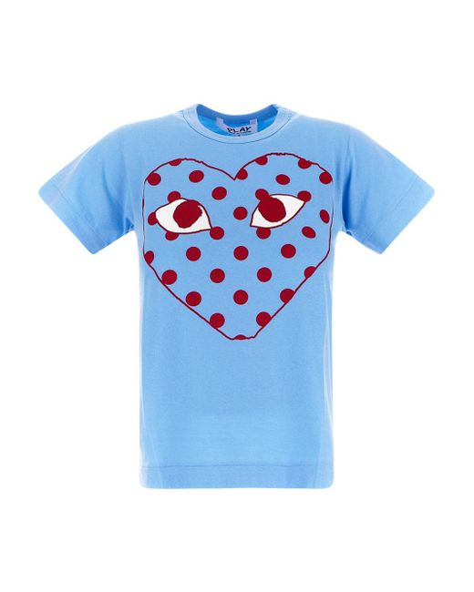 Comme Des Garçons Play Printed Polka Dots Heart T-Shirt