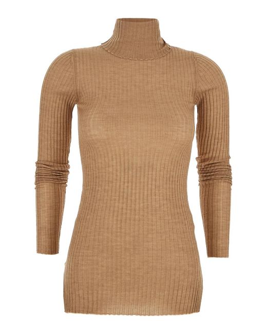 Quira High Neck Ribbed Pullover