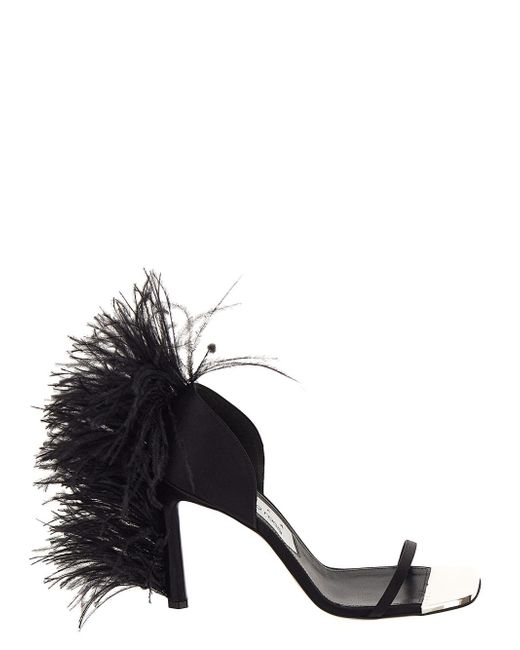 Area X Sergio Rossi Feather Embellished High Heels