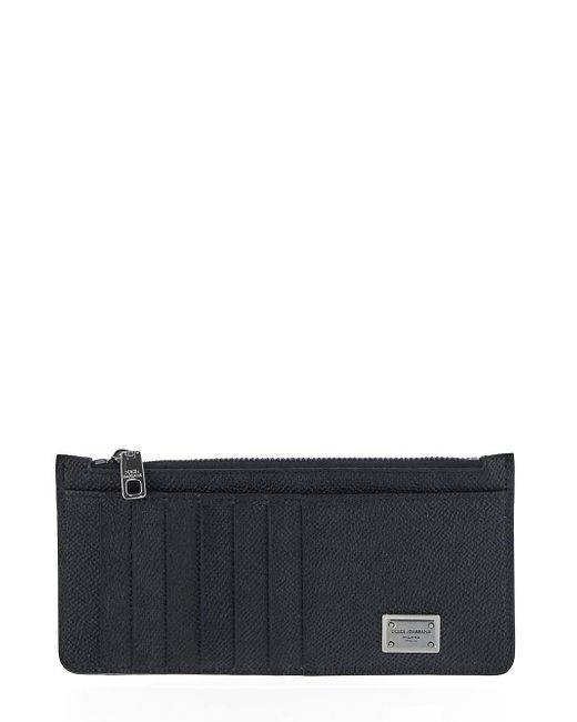 Dolce & Gabbana Calfskin Vertical Card Holder With Zipper