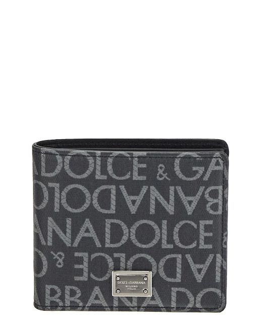 Dolce & Gabbana Coated Jacquard Bifold Wallet