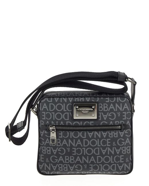 Dolce & Gabbana Coated Jacquard Crossbody Bag