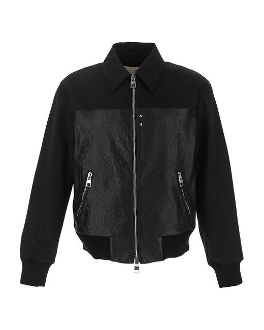 Alexander McQueen Leather Bomber Jacket