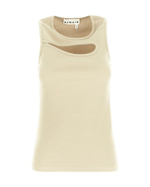 Remain Ribbed Jersey Cut-Out Top