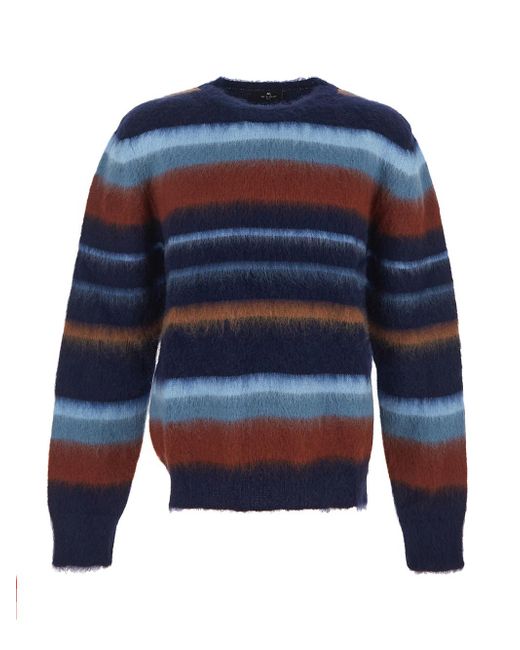 Etro Stripe Fluffy Knit Sweater
