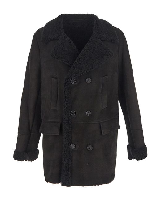 Salvatore Santoro Shearling Double-Breasted Jacket