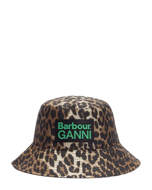 Barbour X Ganni Leopard Print Sports Hat