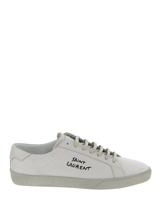 Saint Laurent Court Classic SL/06 Embroidered Sneakers