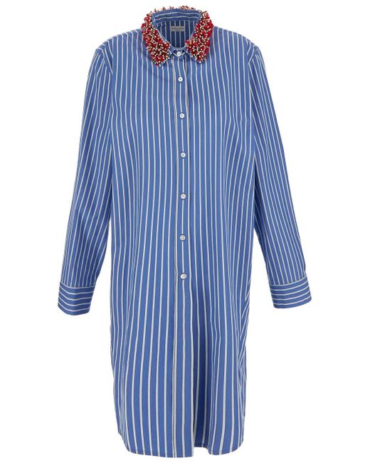 Dries Van Noten Striped Shirt Dress