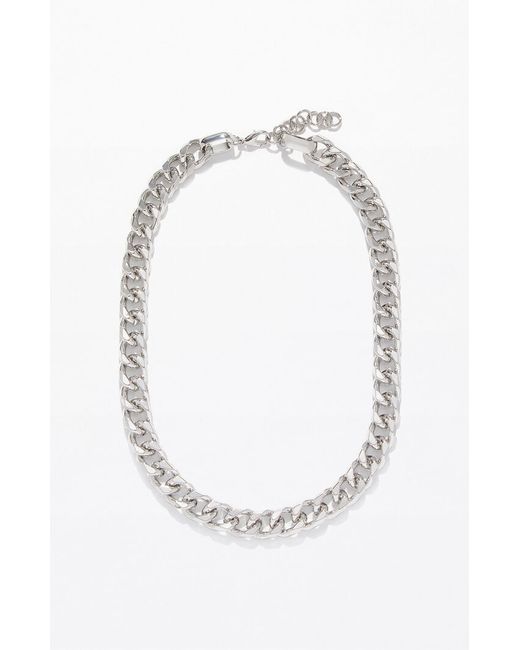 PacSun 40 cm Curb Chain Necklace Silver