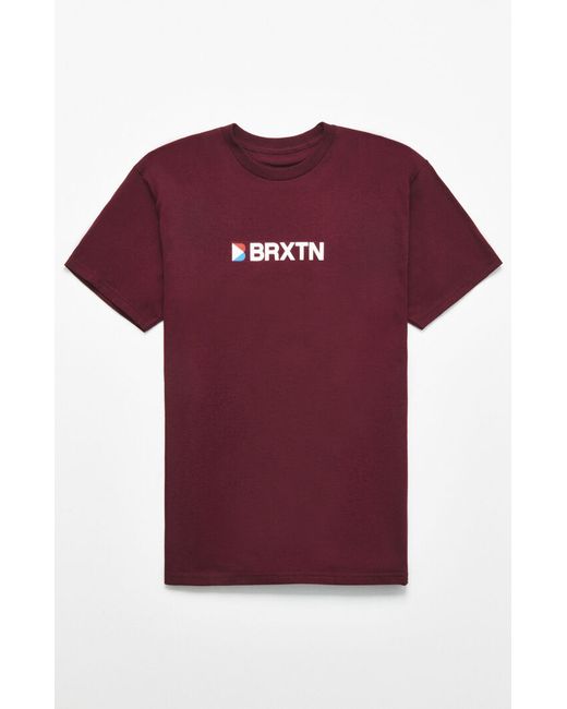 Brixton Burgundy Stowell IV T-Shirt XL
