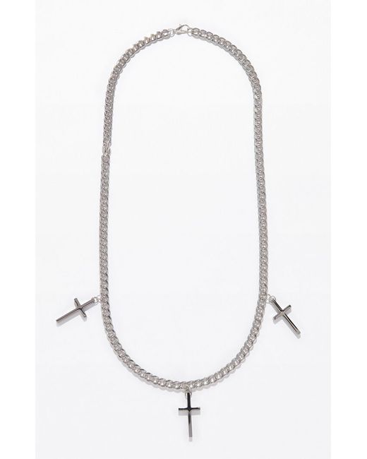 PacSun Triple Cross Chain Necklace
