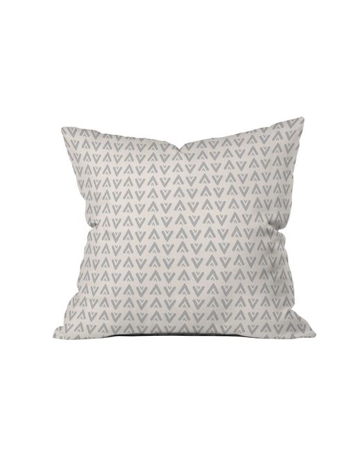 DENY Designs Womens Grey Arrows Throw Pillow 20x