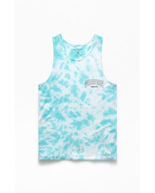 PacSun Tie-Dyed Paradise Awaits Tank Top Small