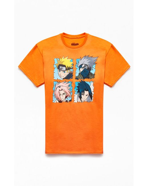 PacSun Naruto Four Heads T-Shirt Small