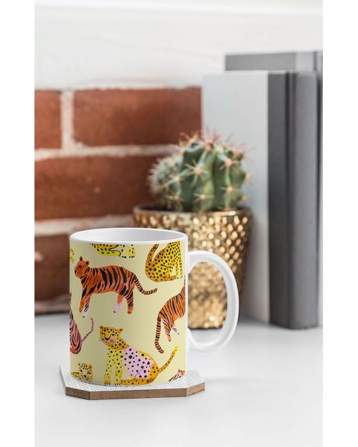 DENY Designs Womens Safari Tigers Leopards Coffee Mug
