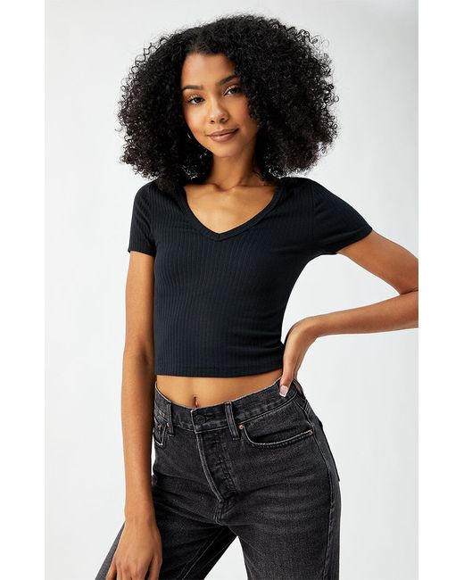 PS Basics by Pacsun Wide Neck Ribbed T-Shirt