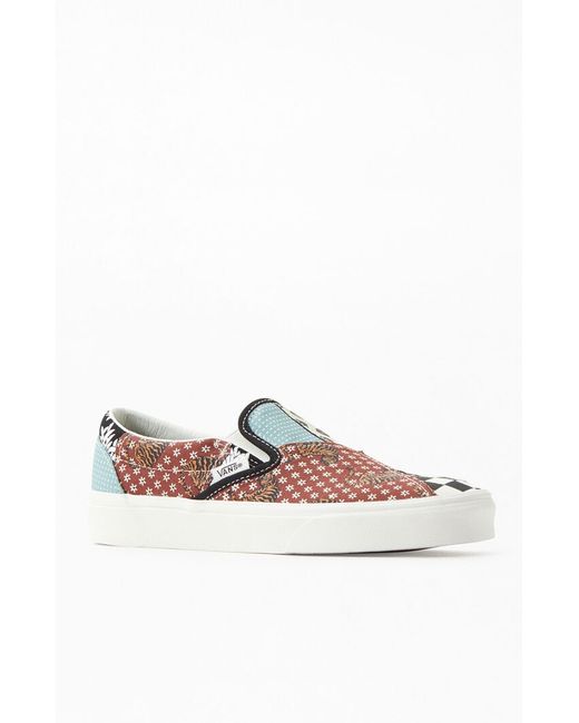 Vans Tiger Patchwork Classic Slip-On Shoes White