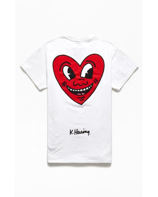 PacSun Keith Haring Heart T-Shirt Medium