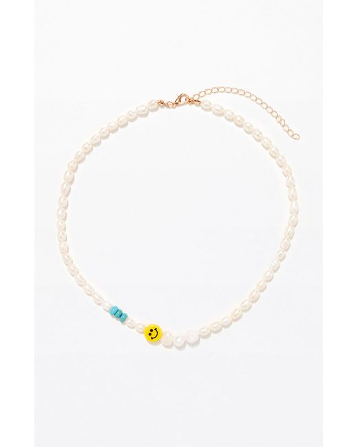 PacSun Smiley Pearl Necklace