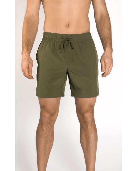 Imperial Motion Olive Recycled Seeker 17.5 Swim Trunks Small