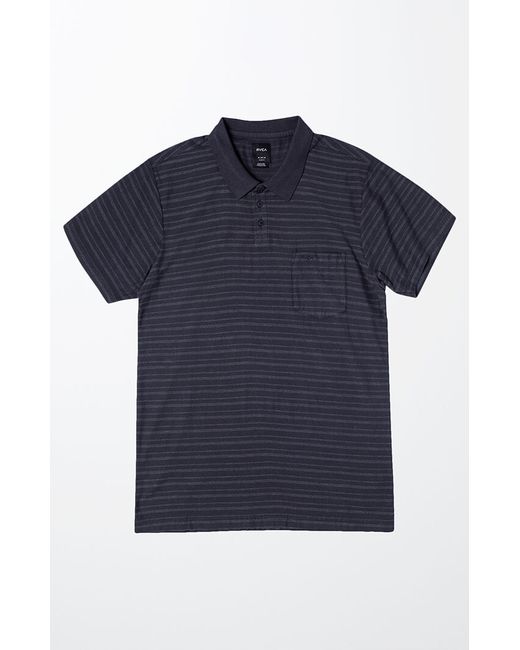 Rvca PTC Texture Striped Polo Shirt Small