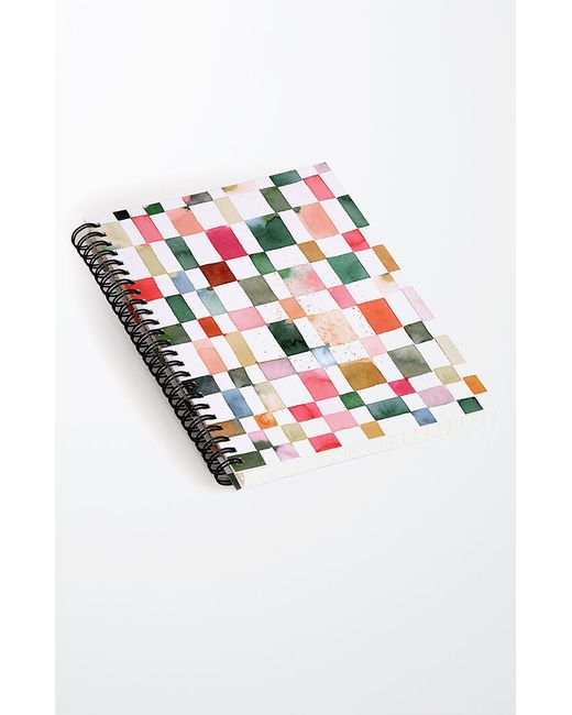 DENY Designs Womens Ninola Design Watercolor Checker Yuletide Notebook