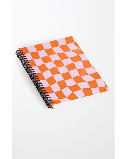 DENY Designs Womens Avenie Warped Checkerboard Notebook