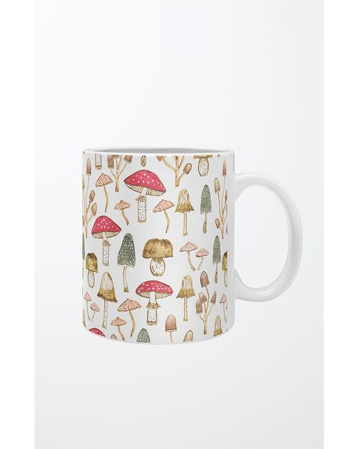 DENY Designs Womens Dash Ash Mushrooms Coffee Mug