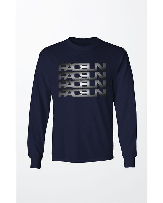 PacSun Gradient Repeat Logo Long Sleeve T-Shirt Small