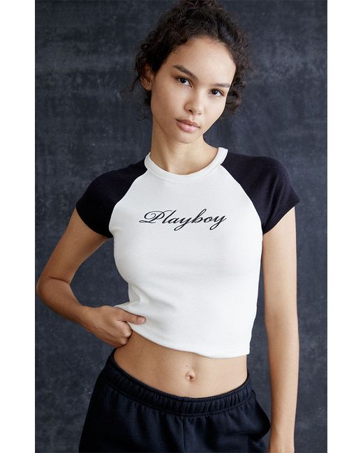 Playboy By Raglan T-Shirt Small
