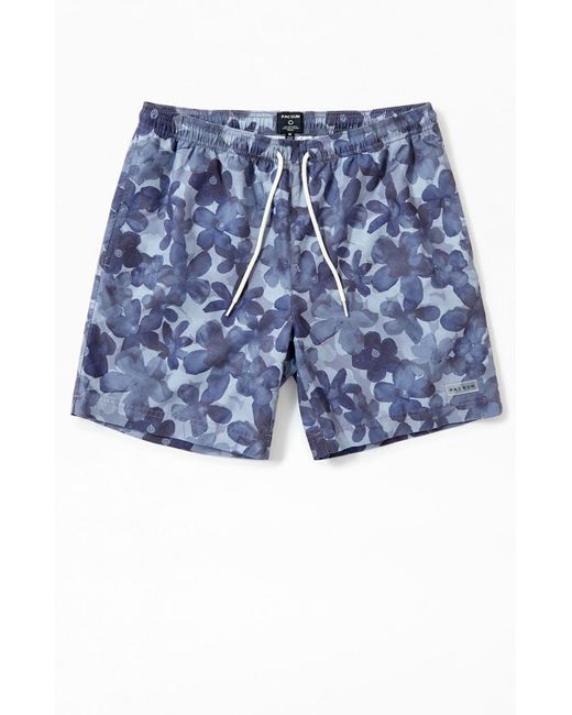 PacSun Recycled Tonal Floral 6.5 Swim Trunks Small