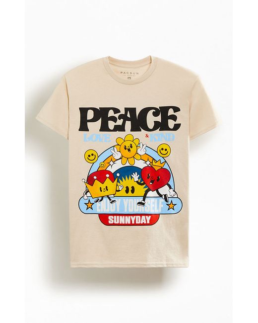 PacSun Peace Love Kindness T-Shirt Small