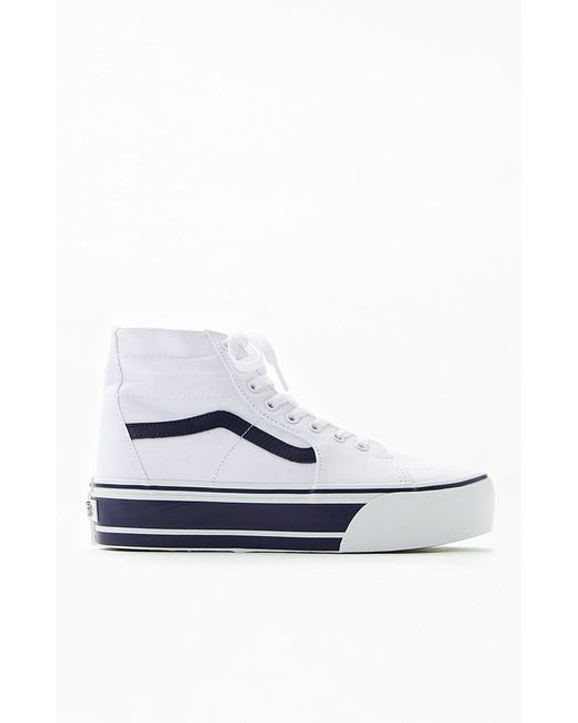 Vans White Sk8-Hi Tapered Stackform Sneakers
