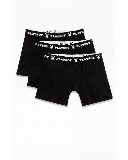 Playboy By 3 Pack Boxer Briefs Small