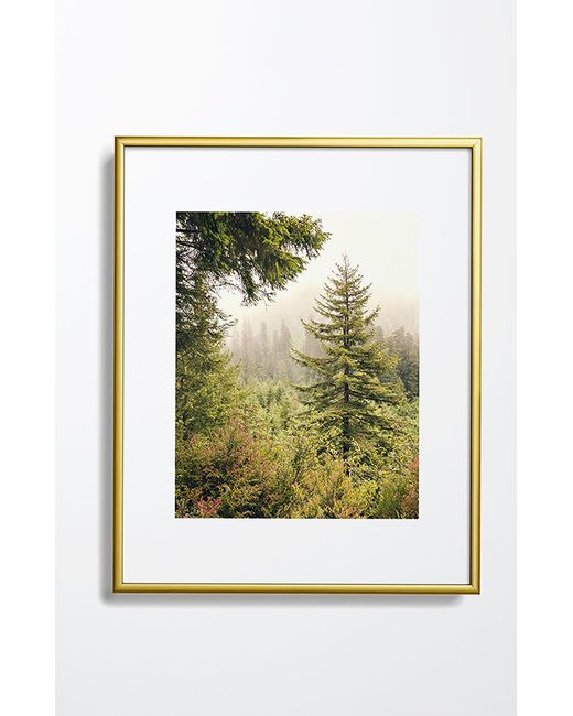 DENY Designs Trees Metal Framed Art Print Gold 8 x 10