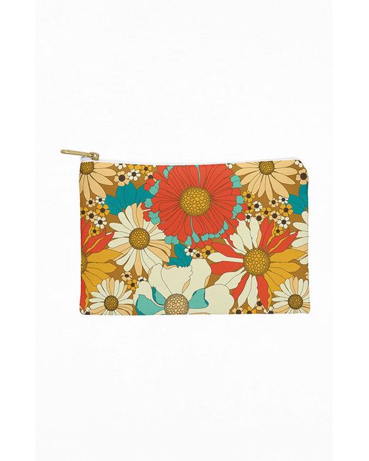 DENY Designs Flowers Pouch White