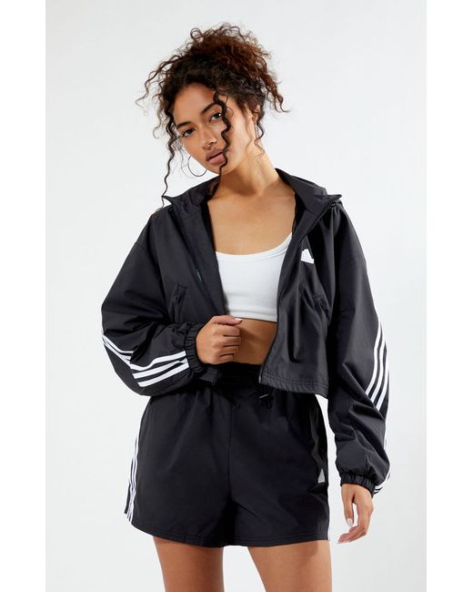Adidas Recycled Essentials 3-Stripes Woven Windbreaker Jacket White