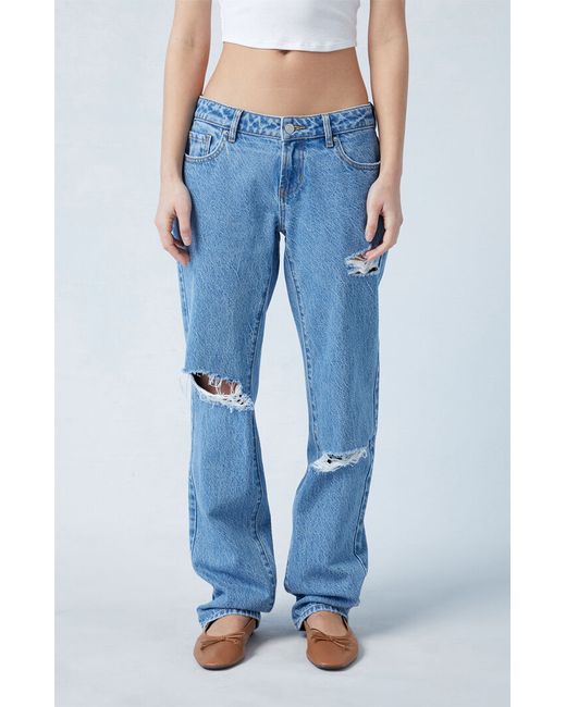 PacSun Eco Ripped Low Rise Straight Leg Jeans
