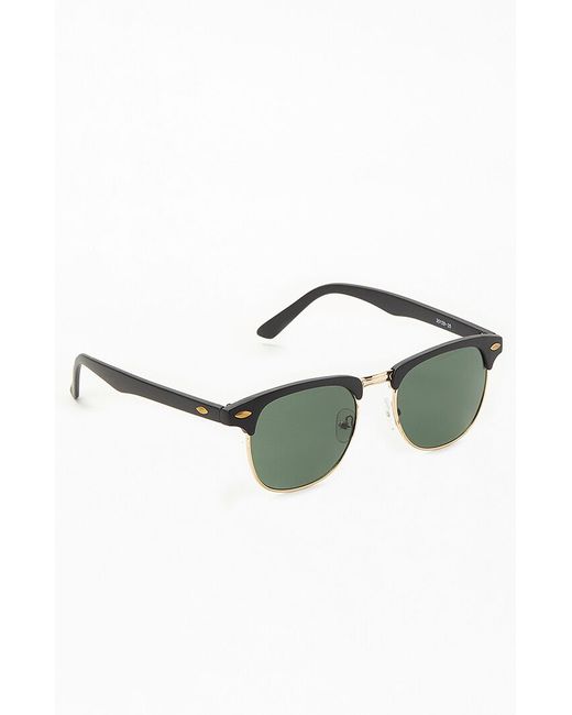 PacSun Small Metal Fifty-Fifty Sunglasses Gold