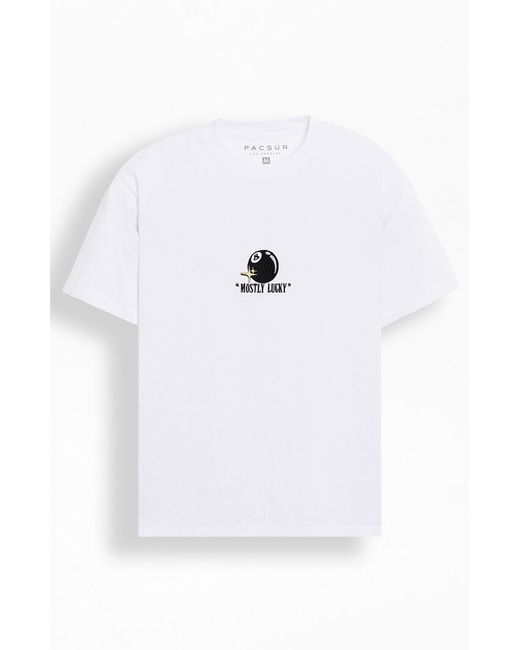 PacSun Mostly Lucky Embroidered T-Shirt Small
