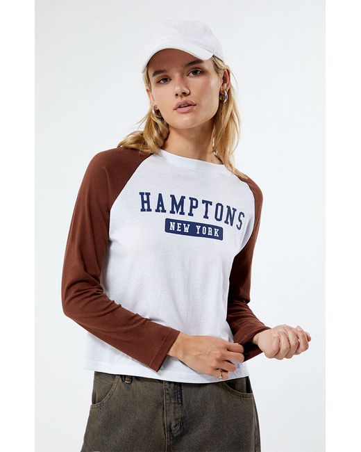 Daisy Street Hamptons New York Raglan T-Shirt